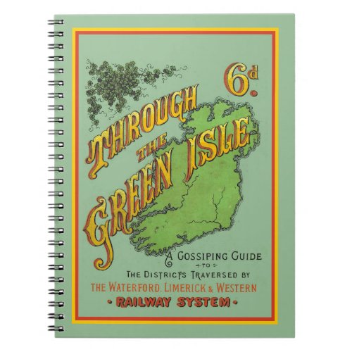 Vintage Travel Railroad Tourist Guide to Ireland  Notebook