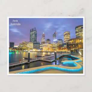 vintage travel retro Perth Australia Greater Perth Postcard