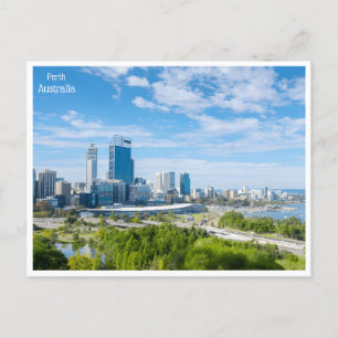 vintage travel retro Perth Australia Greater Perth Postcard