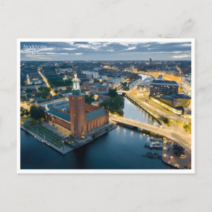vintage travel retro Stockholm Sweden Suède  Postcard
