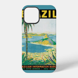 Vintage Travel Rio de Janeiro Brazil Coastal Beach iPhone 12 Case