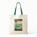 Vintage Travel Rio de Janeiro Brazil Coastal Beach Tote Bag Vintage Travel Rio de Janeiro Brazil Coastal Beach Tote Bag
