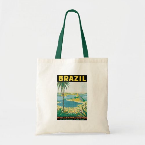 Vintage Travel Rio de Janeiro Brazil Coastal Beach Tote Bag
