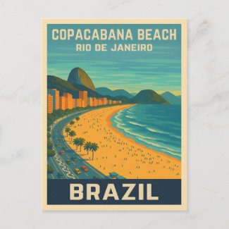 Vintage Travel Rio de Janeiro Copacabana Beach