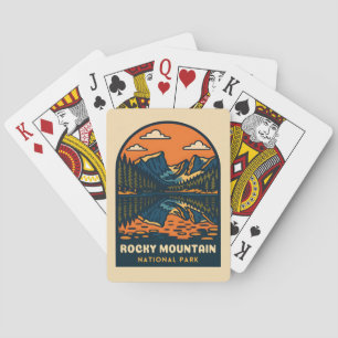 Vintage Travel Rocky Mountain National Park Retro Poker Cards