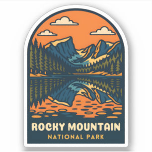 Vintage Travel Rocky Mountain National Park Retro Sticker