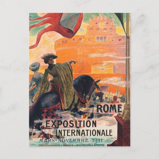 Vintage travel Rome Italy - Postcard (Front)