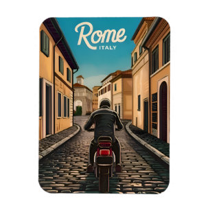 Vintage Travel Rome Italy Retro Graphic Magnet