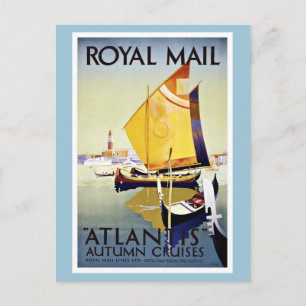 Vintage Travel Royal Mail Atlantis Postcard