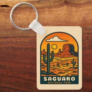 Vintage Travel Saguaro National Park Arizona Retro