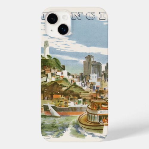 Vintage Travel San Francisco Bay Ferry Boat Case_Mate iPhone 14 Plus Case