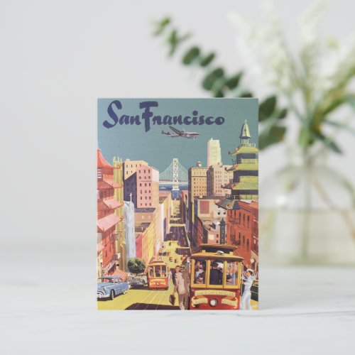 Vintage Travel San Francisco Change of Address Postcard