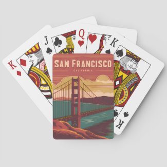 Vintage Travel San Francisco Golden Gate Bridge