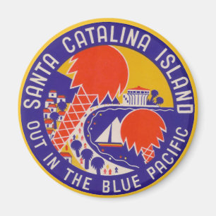 Vintage Travel - Santa Catalina Island Magnet