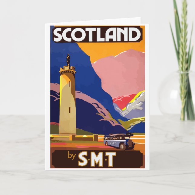 Vintage travel Scotland greeting card (Front)