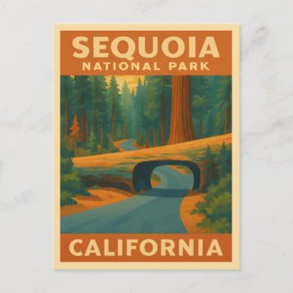 Vintage Travel Sequoia National Park California