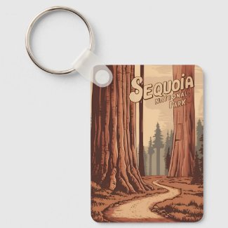 Vintage Travel Sequoia National Park Retro Graphic