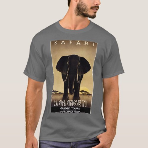 Vintage Travel Serengeti Tanzania Safari T_Shirt