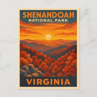 Vintage Travel Shenandoah National Park Virginia