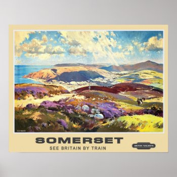 Vintage Travel Somerset Poster by ContinentalToursist at Zazzle