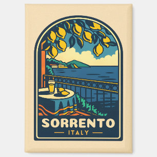 Vintage Travel Sorrento Italy Coastal Retro Scenic Magnet