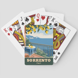 Vintage Travel Sorrento Italy Seaside Retro Poker Cards