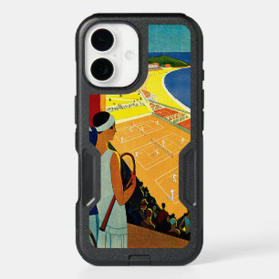 Vintage Travel, Sports Tennis, Monte Carlo, Monaco iPhone 16 Case