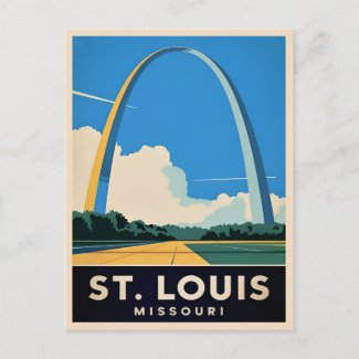 Vintage Travel St Louis Missouri Gateway Arch