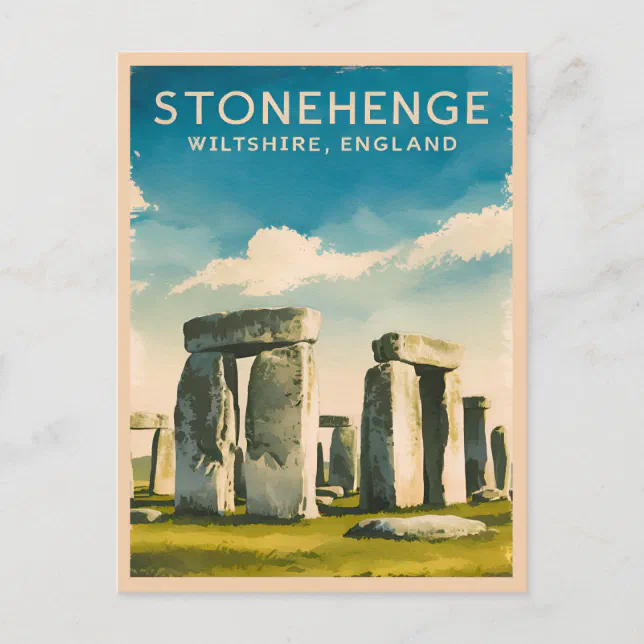 Vintage Travel Stonehenge England Retro Scenic Postcard | Zazzle