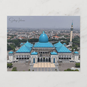 Vintage travel Surabaya Indonesia asia city retro Postcard