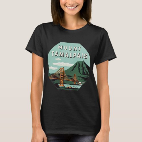 Vintage Travel Tamalpais Mountain or Mount Tam T_Shirt