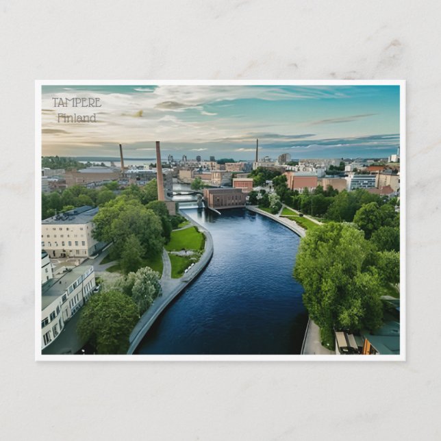 vintage travel Tampere Finland Finlande tourism Postcard (Front)