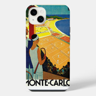 Vintage Travel, Tennis, Sports, Monte Carlo Monaco iPhone 14 Plus Case