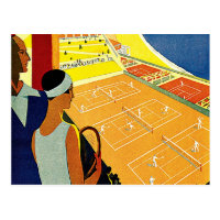 Vintage Travel, Tennis, Sports, Monte Carlo Monaco Postcard