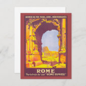 Vintage Travel, the Coliseum in Rome Italy Italian (Front/Back)