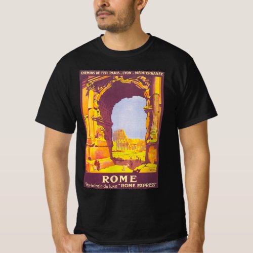 Vintage Travel the Coliseum in Rome Italy Italian T_Shirt