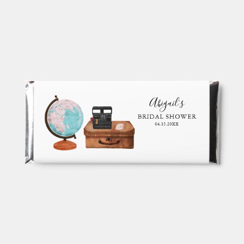 Vintage Travel Theme Bridal Shower Hershey Bar Favors