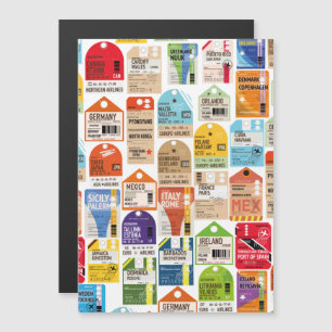 Vintage travel tickets pattern.