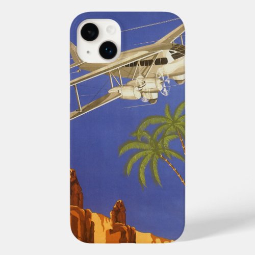 Vintage Travel to Cairo Eygpt Biplane Airplane Case_Mate iPhone 14 Plus Case