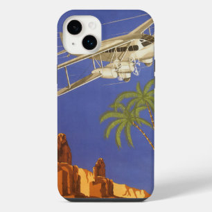 Vintage Travel to Cairo, Eygpt, Biplane Airplane iPhone 14 Plus Case