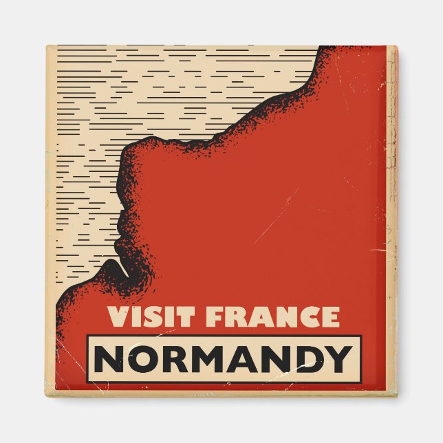 Vintage travel To Normandy, France Magnet (Front)