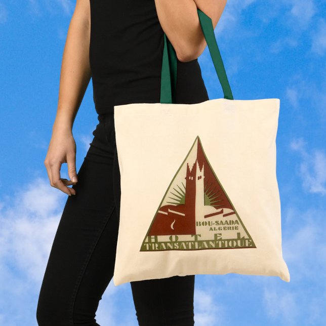 Vintage Travel, Trans Atlantique Hotel, Algeria Tote Bag (Creator Uploaded)