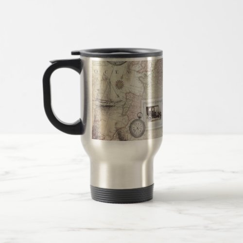 Vintage travel   travel mug