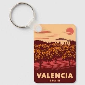 Vintage Travel Valencia Spain Retro Landscape