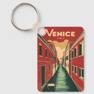 Vintage Travel Venice Italy Retro Graphic