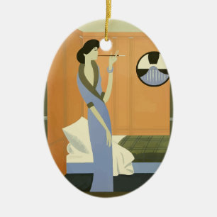 Vintage Travel Venice Orient Express Ceramic Ornament