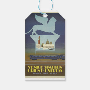 Vintage Travel Venice Orient Express Gift Tags