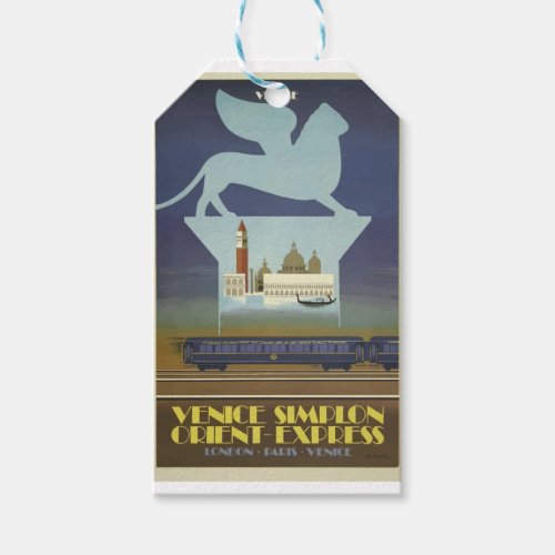 Vintage Travel Venice Orient Express Gift Tags