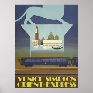 Vintage Travel Venice Orient Express Poster