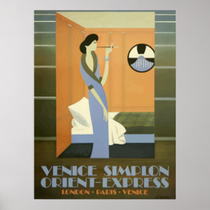 Vintage Travel Venice Orient Express Poster